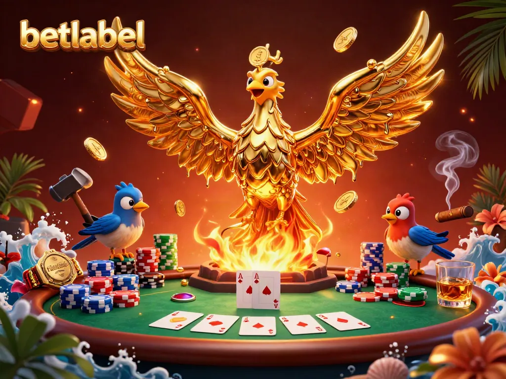 Engage with the vibrant world of betlabel casino featuring dynamic poker elements and a stunning molten phoenix.